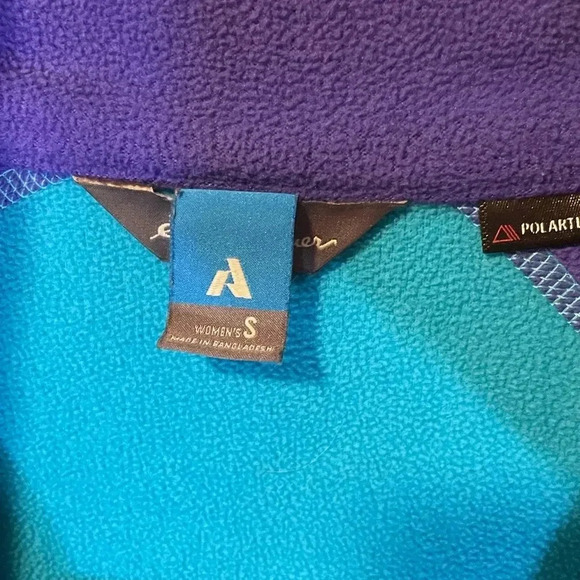 Eddie Bauer First Ascent Polartec Jacket W’s S Turquoise and Purple - Picture 5 of 9